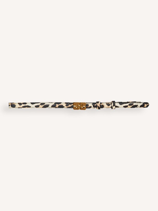 Ontdek de Kat lederen leopard riem van Ganni in de kleur Bruin bij Orangebag. Op werkdagen voor 21:45 besteld, morgen in huis.