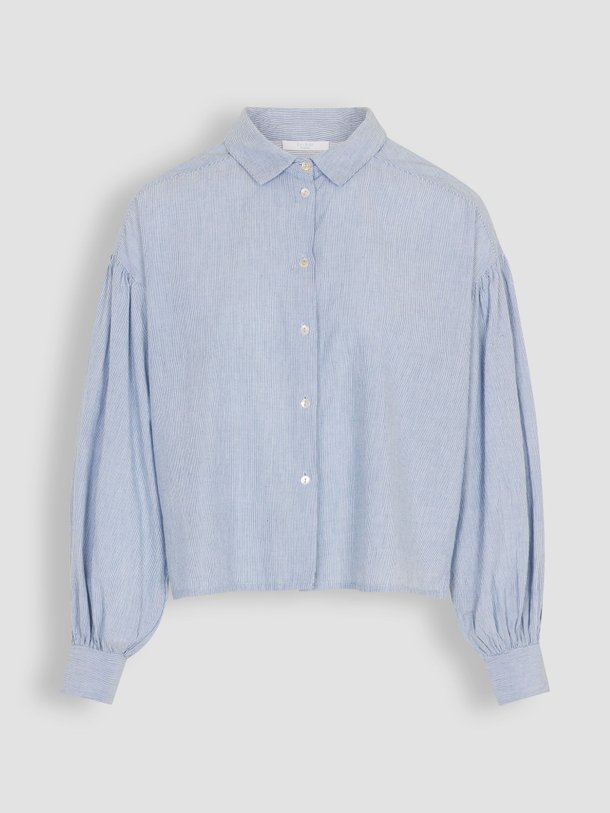 Ontdek de Sarah short katoenen gestreepte blouse van By-Bar in de kleur blauw bij Orangebag. Op werkdagen voor 21:45 besteld, morgen in huis.
