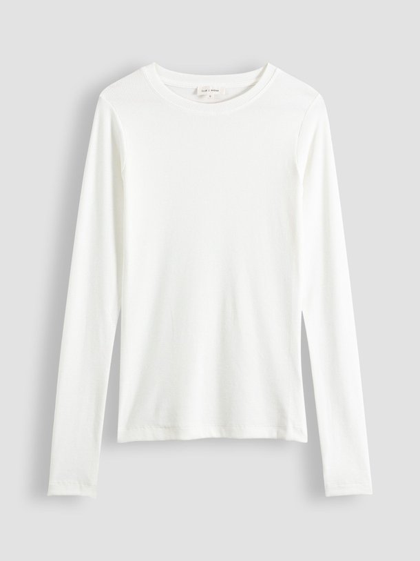 Ontdek de Kaz katoenmix rib longsleeve van Club L`avenir in de kleur off-white bij Orangebag. Op werkdagen voor 21:45 besteld, morgen in huis.