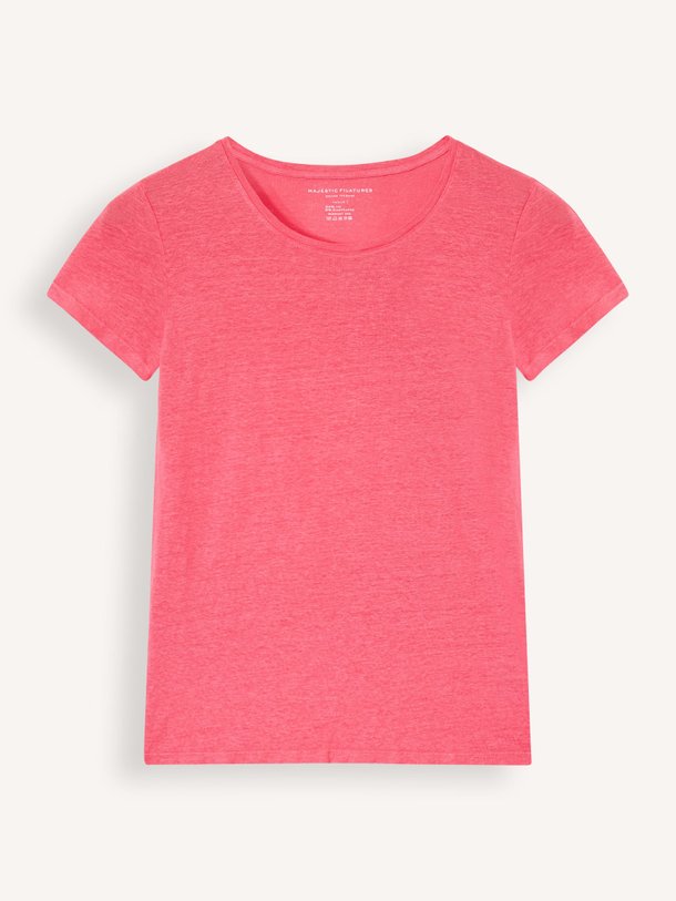 Ontdek de MGD011 Linnenmix slub T-shirt van Majestic Filatures in de kleur roze bij Orangebag. Op werkdagen voor 21:45 besteld, morgen in huis.