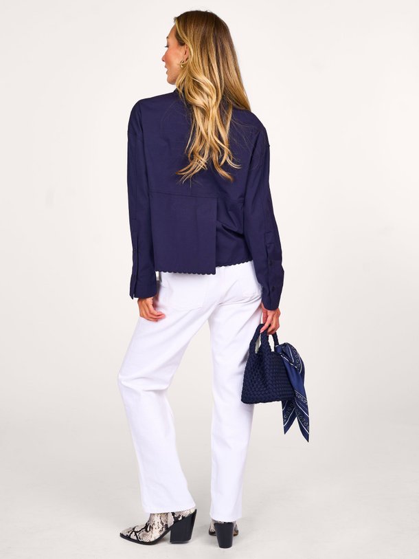 Ontdek de Katoenmix blouse van Semicouture in de kleur donkerblauw bij Orangebag. Op werkdagen voor 21:45 besteld, morgen in huis.