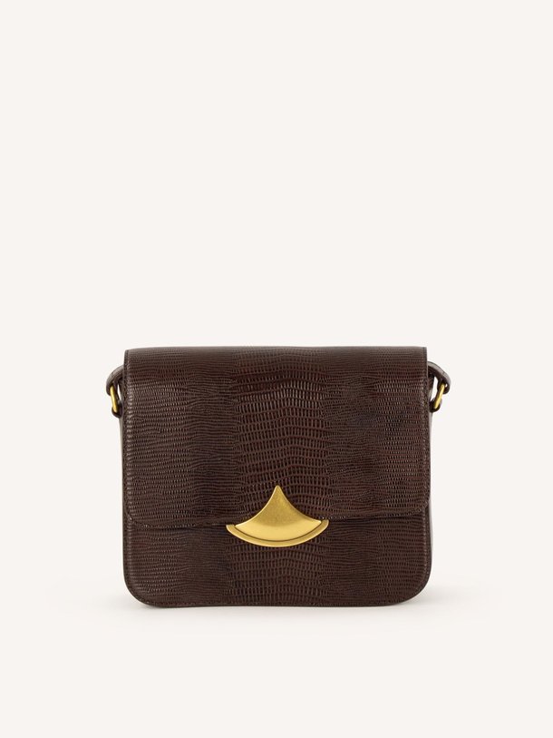 Ontdek de Diviluz lederen crossbody tas met reliëf van Sessun in de kleur Donkerbruin bij Orangebag. Op werkdagen voor 21:45 besteld, morgen in huis.