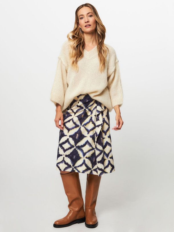 Ontdek de Anemone katoenen rok met print van Bellerose in de kleur donkerblauw bij Orangebag. Op werkdagen voor 21:45 besteld, morgen in huis.