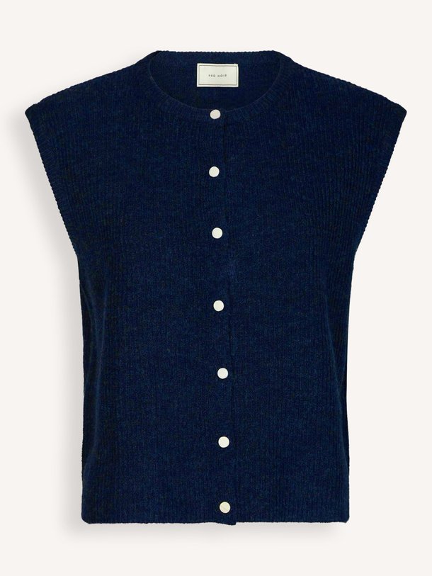 Ontdek de Everest gebreid gilet van Neo Noir in de kleur Donkerblauw bij Orangebag. Op werkdagen voor 21:45 besteld, morgen in huis.