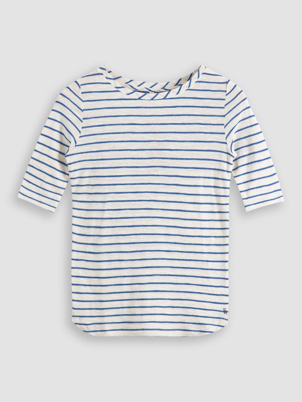 Ontdek de Seas katoenen slub T-shirt met gestreept dessin van Bellerose in de kleur blauw bij Orangebag. Op werkdagen voor 21:45 besteld, morgen in huis.