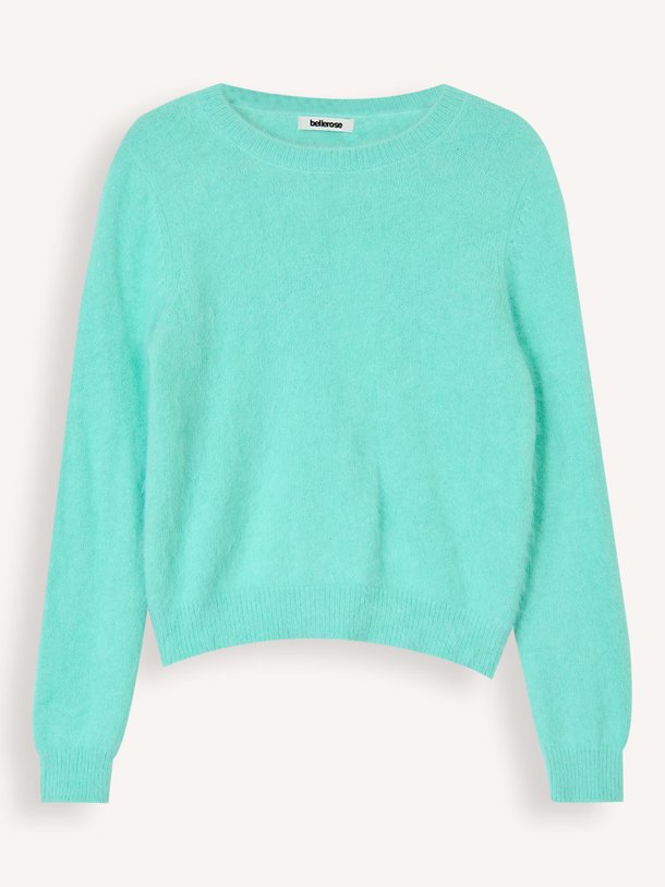 Ontdek de Datti angoramix trui van Bellerose in de kleur Turquoise bij Orangebag. Op werkdagen voor 21:45 besteld, morgen in huis.
