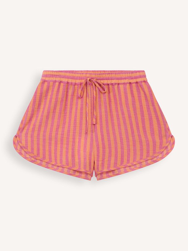 Ontdek de Scott katoenen gestreepte short van Sacrécoeur in de kleur oranje bij Orangebag. Op werkdagen voor 21:45 besteld, morgen in huis.