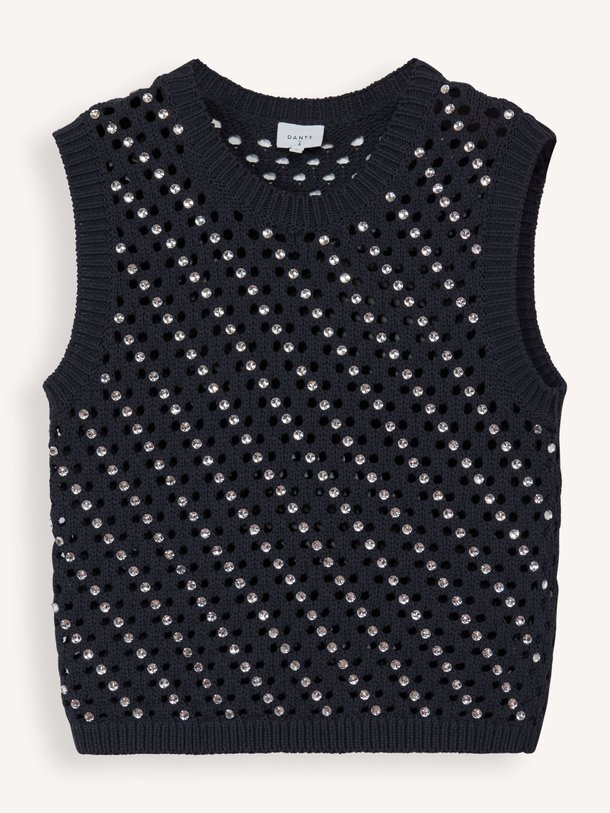 Ontdek de Libre katoenmix spencer met strass van Dante 6 in de kleur donkerblauw bij Orangebag. Op werkdagen voor 21:45 besteld, morgen in huis.