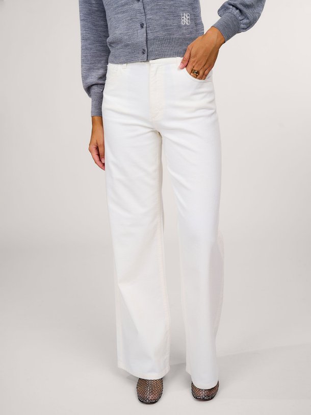 Ontdek de Nicette high waist wide leg jeans van Baum und Pferdgarten in de kleur off-white bij Orangebag. Op werkdagen voor 21:45 besteld, morgen in huis.