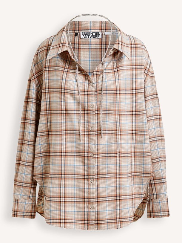 Ontdek de Jandrew viscosemix geruite blouse van Essentiel Antwerp in de kleur Lichtbruin bij Orangebag. Op werkdagen voor 21:45 besteld, morgen in huis.