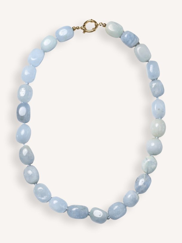 Ontdek de Bobby Big Cloud vergulde kralen halsketting van Bonnie Studios in de kleur Lichtblauw bij Orangebag. Op werkdagen voor 21:45 besteld, morgen in huis.