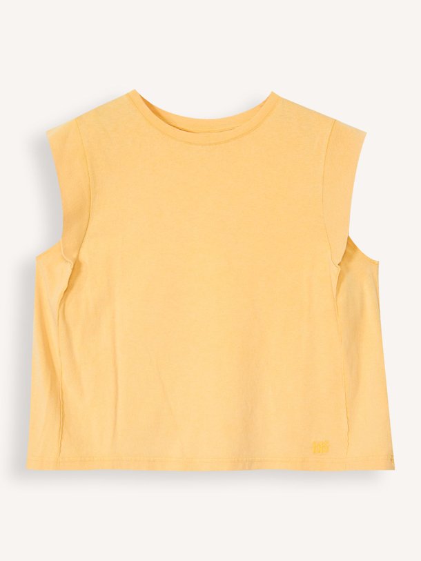 Ontdek de Vruno katoenen top van Bellerose in de kleur Geel bij Orangebag. Op werkdagen voor 21:45 besteld, morgen in huis.