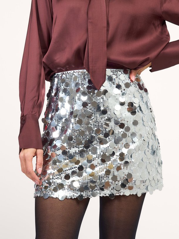 Ontdek de Audra geweven rok met pailletten van Second Female in de kleur zilverkleur bij Orangebag. Op werkdagen voor 21:45 besteld, morgen in huis.
