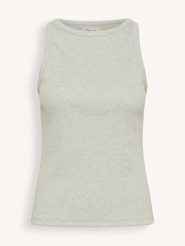 Ontdek de Mandy katoenmix rib top van My Essential Wardrobe in de kleur Grijs bij Orangebag. Op werkdagen voor 21:45 besteld, morgen in huis.