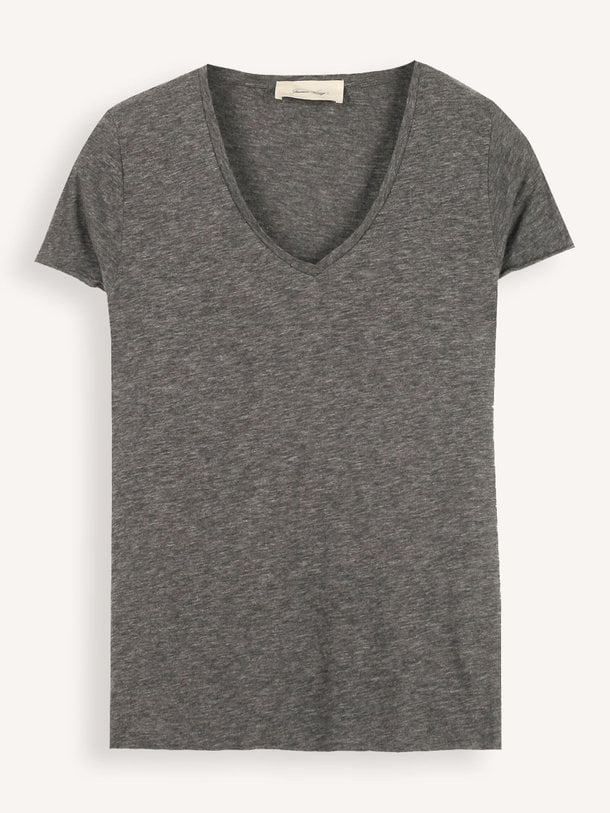 Ontdek de Jacksonville katoenmix slub T-shirt met V-hals van American Vintage in de kleur grijs bij Orangebag. Op werkdagen voor 21:45 besteld, morgen in huis.