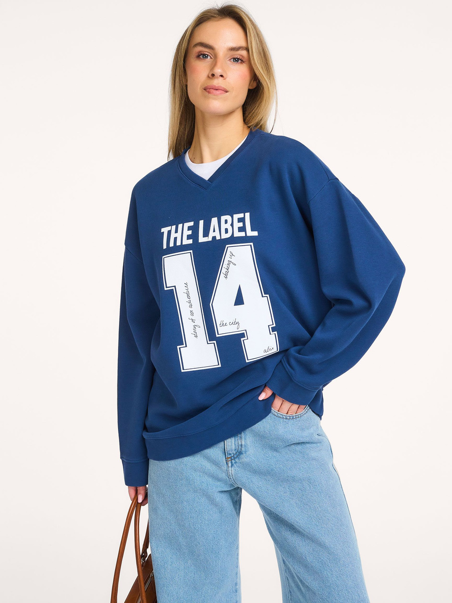 ANCELLM BRIDGE SWEAT SHIRT LAKE サイズ1 Alix The Label ladies knitted sports sweater | Orangebag