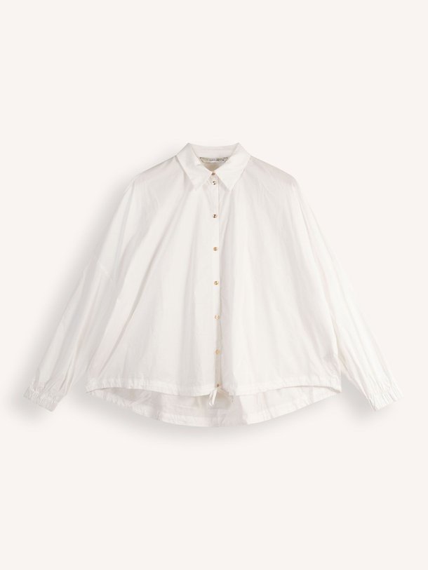 Ontdek de Katoenen oversized poplin blouse van Summum in de kleur wit bij Orangebag. Op werkdagen voor 21:45 besteld, morgen in huis.