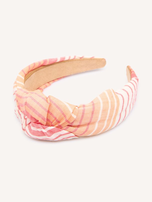 Ontdek de Katoenen haarband met gestreept dessin van Devotion in de kleur oranje bij Orangebag. Op werkdagen voor 21:45 besteld, morgen in huis.
