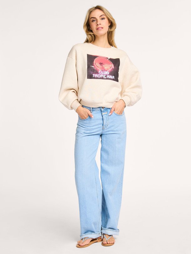 Ontdek de Bibi katoenmix sweater met print van By-Bar in de kleur beige bij Orangebag. Op werkdagen voor 21:45 besteld, morgen in huis.