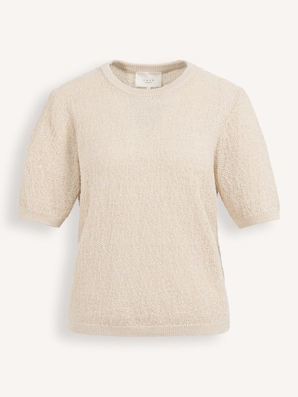 Ontdek de Katoenmix trui van Yaya in de kleur Beige bij Orangebag. Op werkdagen voor 21:45 besteld, morgen in huis.