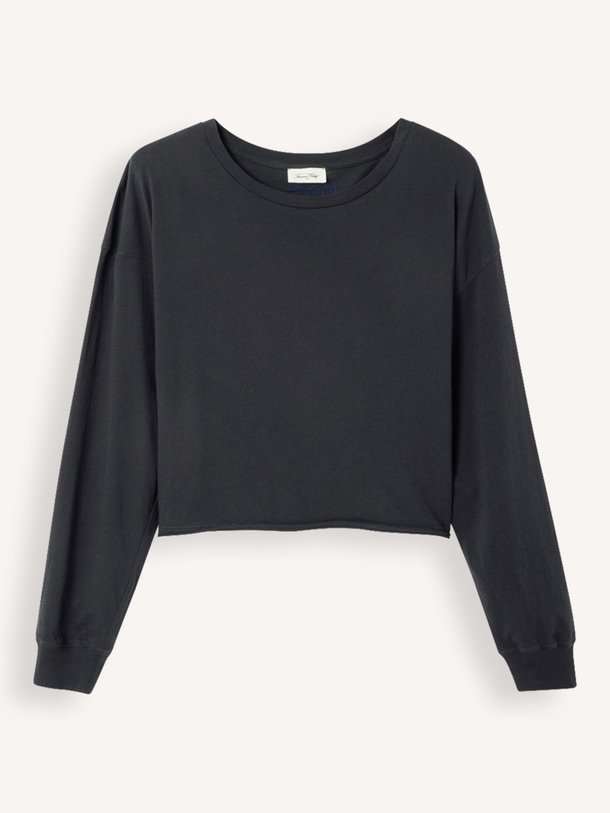 Ontdek de Apoly katoenen longsleeve van American Vintage in de kleur Zwart bij Orangebag. Op werkdagen voor 21:45 besteld, morgen in huis.