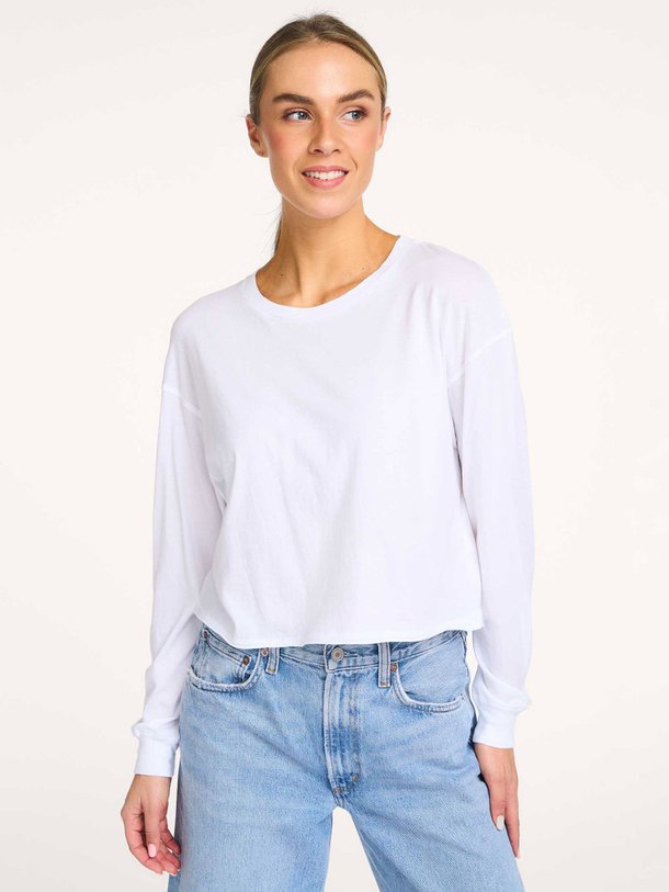 Ontdek de Apoly katoenen longsleeve van American Vintage in de kleur Wit bij Orangebag. Op werkdagen voor 21:45 besteld, morgen in huis.