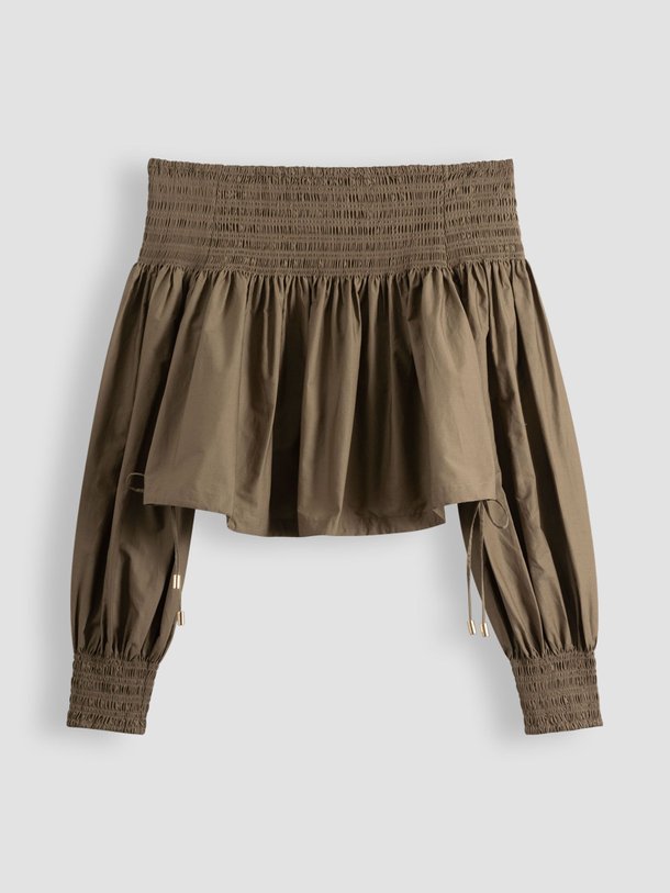 Ontdek de Pyrite katoenen top van Mes Demoiselles in de kleur kaki bij Orangebag. Op werkdagen voor 21:45 besteld, morgen in huis.
