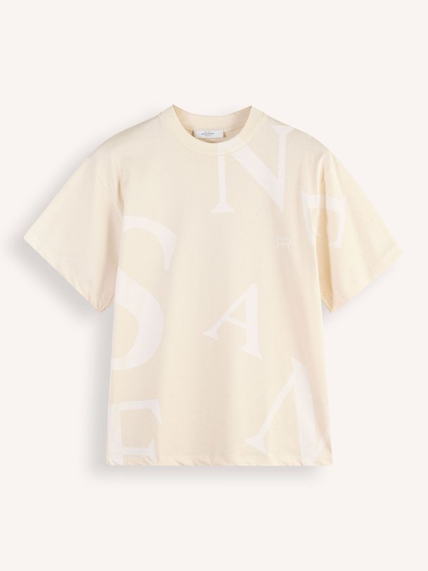 Ontdek de Homer katoenen T-shirt met print van Roseanna in de kleur crème bij Orangebag. Op werkdagen voor 21:45 besteld, morgen in huis.