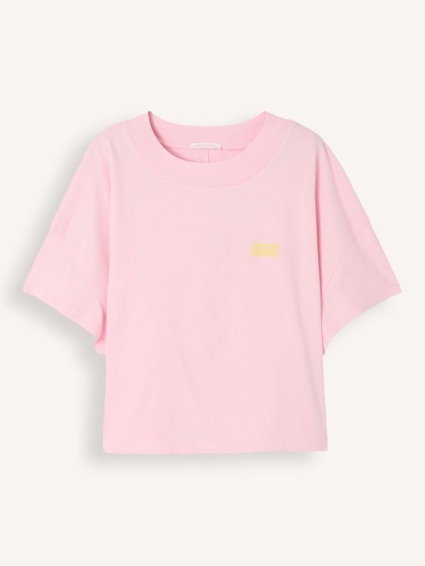 Ontdek de Gixy katoenen logo T-shirt van American Vintage in de kleur Roze bij Orangebag. Op werkdagen voor 21:45 besteld, morgen in huis.