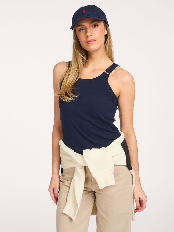 Ontdek de Katoenmix rib top van Yaya in de kleur Donkerblauw bij Orangebag. Op werkdagen voor 21:45 besteld, morgen in huis.