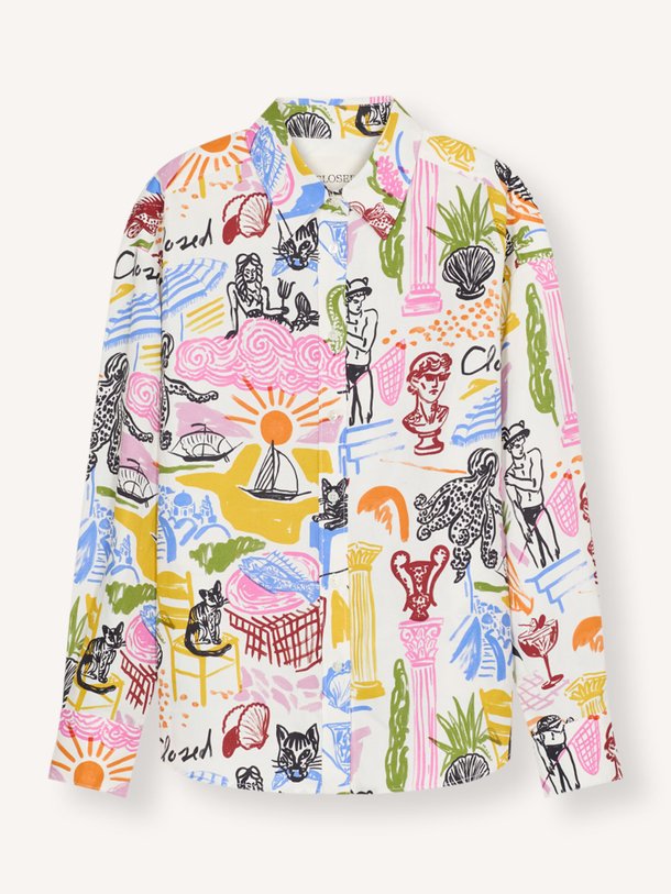 Ontdek de Viscose/linnenmix blouse met print van Closed in de kleur Roze bij Orangebag. Op werkdagen voor 21:45 besteld, morgen in huis.