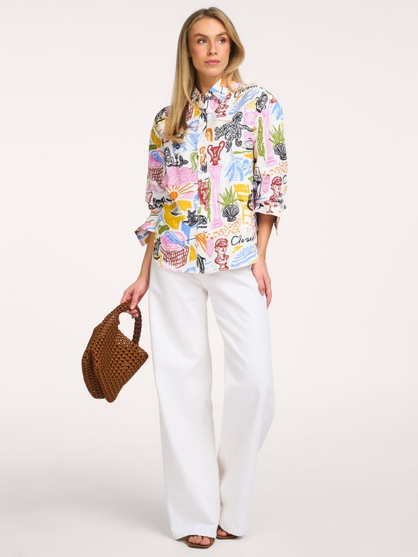 Ontdek de Viscose/linnenmix blouse met print van Closed in de kleur Roze bij Orangebag. Op werkdagen voor 21:45 besteld, morgen in huis.