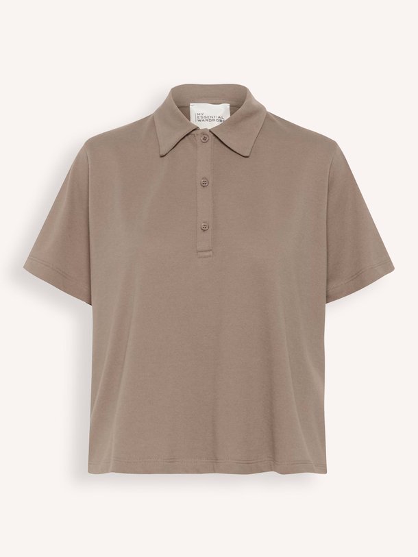 Ontdek de Abby katoenmix polo top van My Essential Wardrobe in de kleur lichtbruin bij Orangebag. Op werkdagen voor 21:45 besteld, morgen in huis.