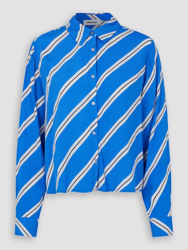 Ontdek de Cenni viscose blouse met print van Modstrom in de kleur blauw bij Orangebag. Op werkdagen voor 21:45 besteld, morgen in huis.