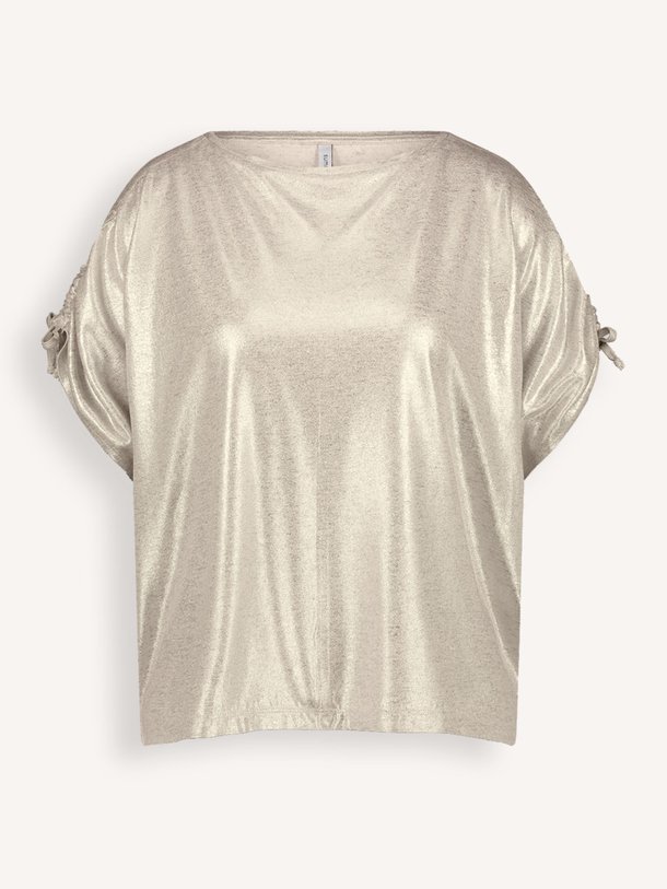 Ontdek de Viscose/linnenmix metallic top van Summum in de kleur goudkleur bij Orangebag. Op werkdagen voor 21:45 besteld, morgen in huis.
