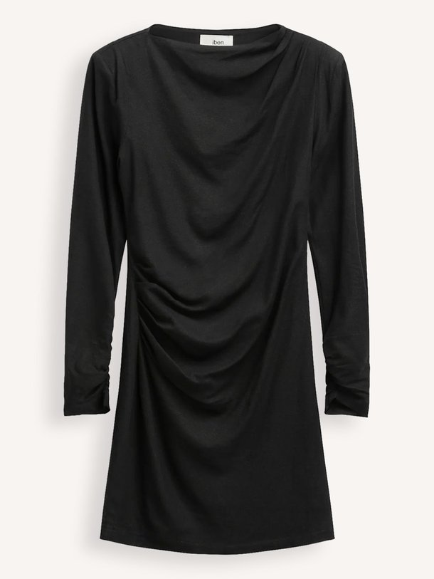 Ontdek de Shine viscose/linnenmix jurk van Iben in de kleur zwart bij Orangebag. Op werkdagen voor 21:45 besteld, morgen in huis.