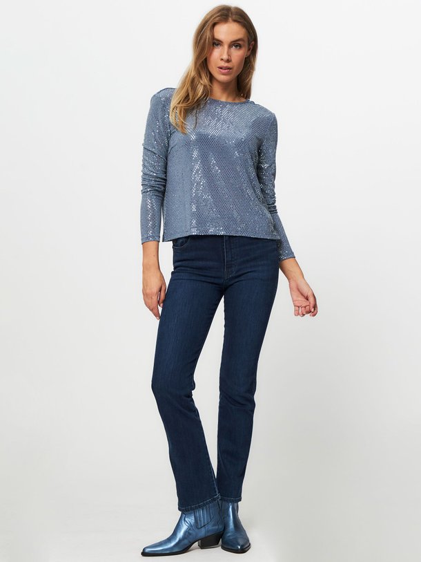 Ontdek de Gia elastische top met print van Modstrom in de kleur blauwgrijs bij Orangebag. Op werkdagen voor 21:45 besteld, morgen in huis.