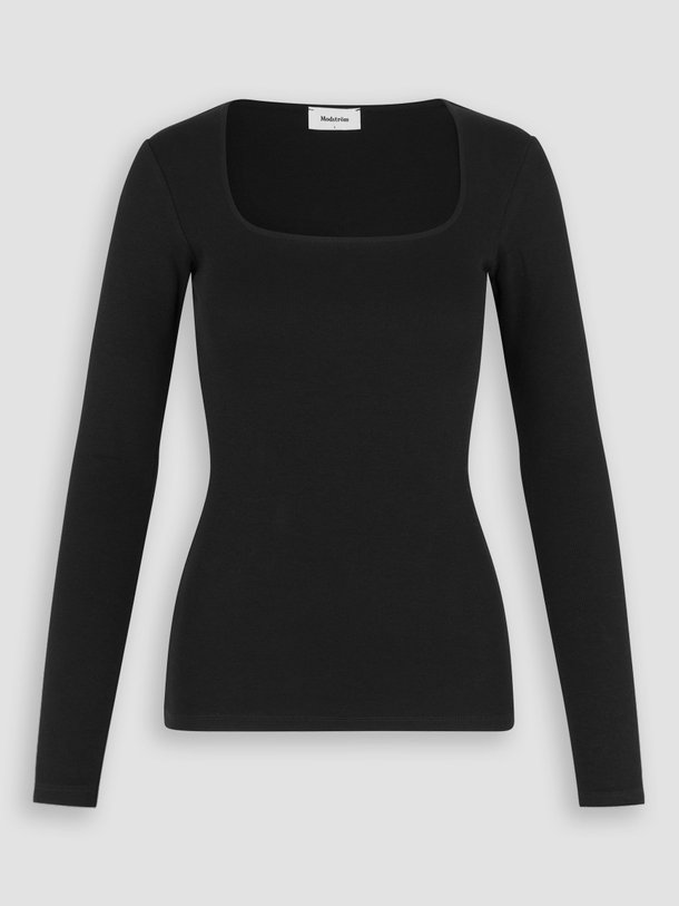 Ontdek de Toxie katoenmix rib longsleeve van Modstrom in de kleur zwart bij Orangebag. Op werkdagen voor 21:45 besteld, morgen in huis.