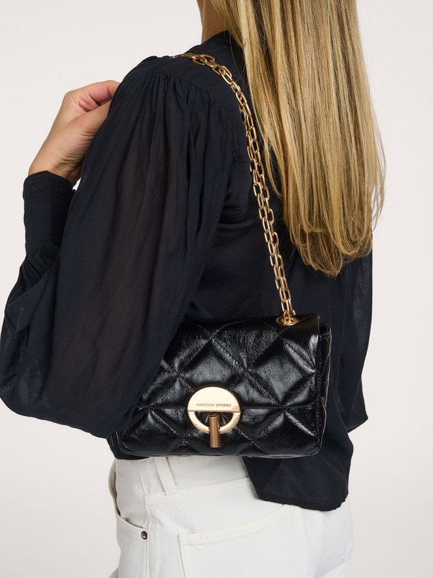 Ontdek de Moon Moyen lederen schouder-/handtas van Vanessa Bruno in de kleur Zwart bij Orangebag. Op werkdagen voor 21:45 besteld, morgen in huis.