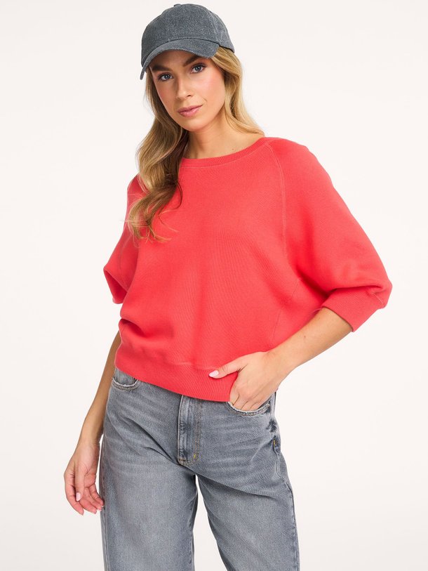 Ontdek de Anglet katoenen trui van Bellerose in de kleur Koraal bij Orangebag. Op werkdagen voor 21:45 besteld, morgen in huis.