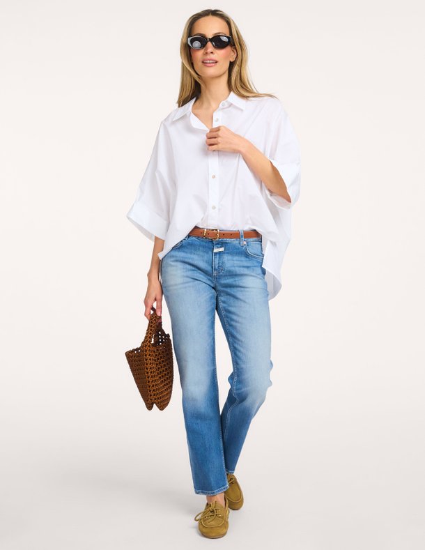 Ontdek de Katoenen blouse van Repeat in de kleur Wit bij Orangebag. Op werkdagen voor 21:45 besteld, morgen in huis.