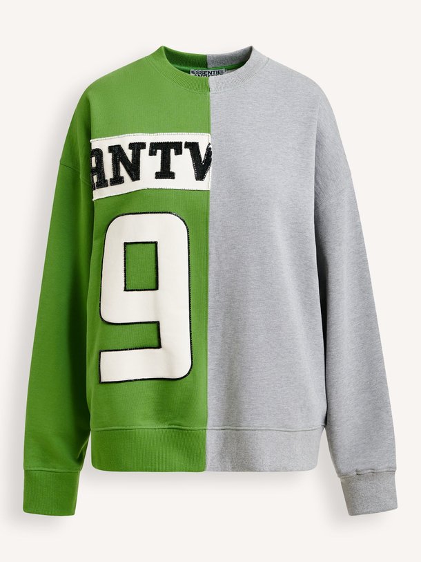 Ontdek de Jame katoenen sweater van Essentiel Antwerp in de kleur Groen bij Orangebag. Op werkdagen voor 21:45 besteld, morgen in huis.