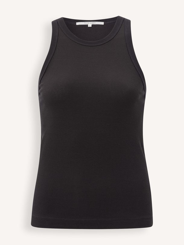 Ontdek de Katoenmix rib tanktop van Yaya in de kleur antraciet bij Orangebag. Op werkdagen voor 21:45 besteld, morgen in huis.