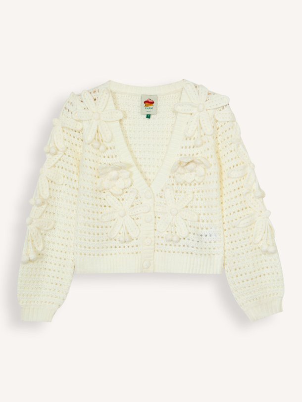 Ontdek de Wolmix vest van Farm Rio in de kleur Off-white bij Orangebag. Op werkdagen voor 21:45 besteld, morgen in huis.