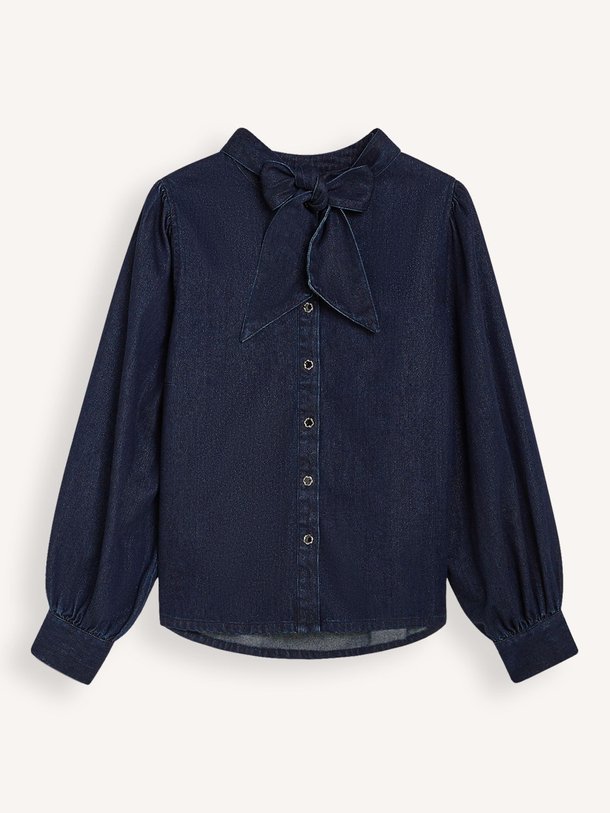 Ontdek de Denim blouse met lurex van Summum in de kleur Donkerblauw bij Orangebag. Op werkdagen voor 21:45 besteld, morgen in huis.