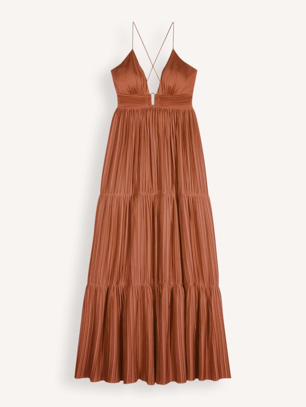 Ontdek de Wasta geweven maxi jurk van ba&sh in de kleur Oud roze bij Orangebag. Op werkdagen voor 21:45 besteld, morgen in huis.