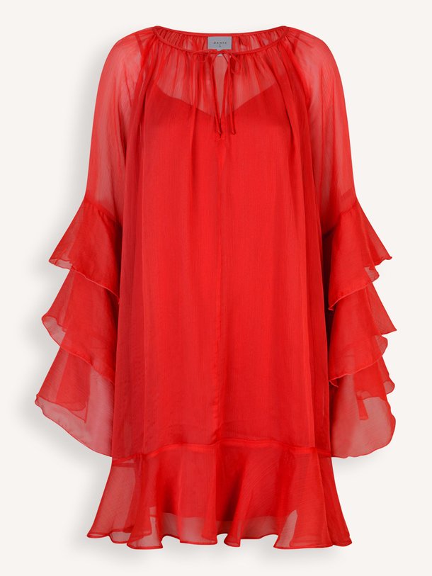 Ontdek de Solstice geweven boho jurk met riem van Dante 6 in de kleur rood bij Orangebag. Op werkdagen voor 21:45 besteld, morgen in huis.