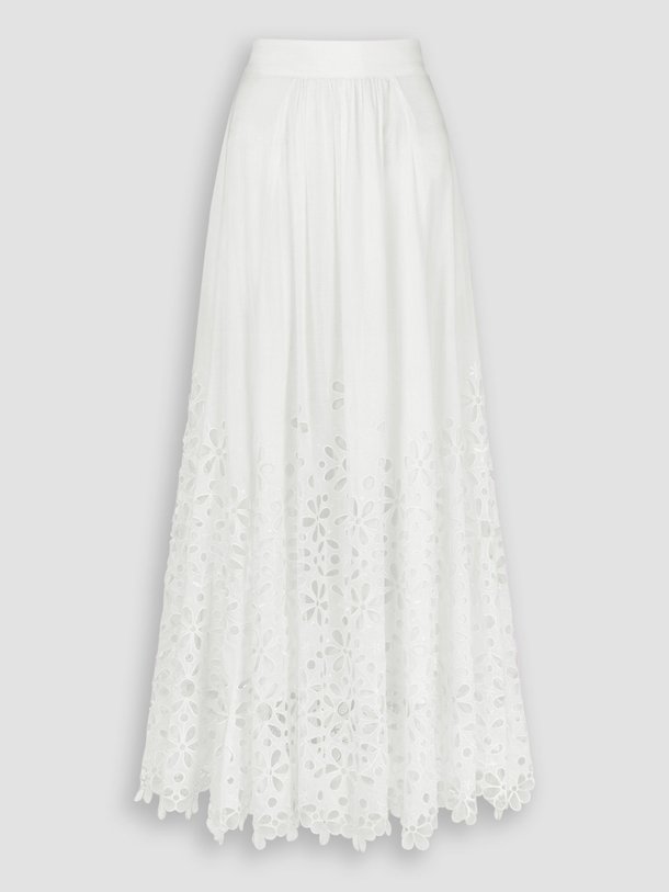 Ontdek de Colombe katoenen A-lijn rok met broderie van Magali Pascal in de kleur off-white bij Orangebag. Op werkdagen voor 21:45 besteld, morgen in huis.