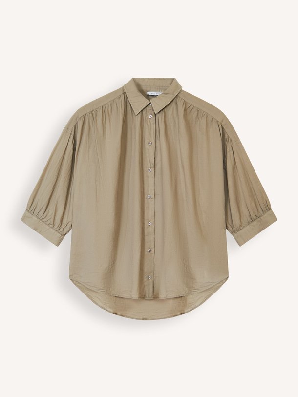 Ontdek de Mook katoenen blouse van Knit-ted in de kleur Groen bij Orangebag. Op werkdagen voor 21:45 besteld, morgen in huis.