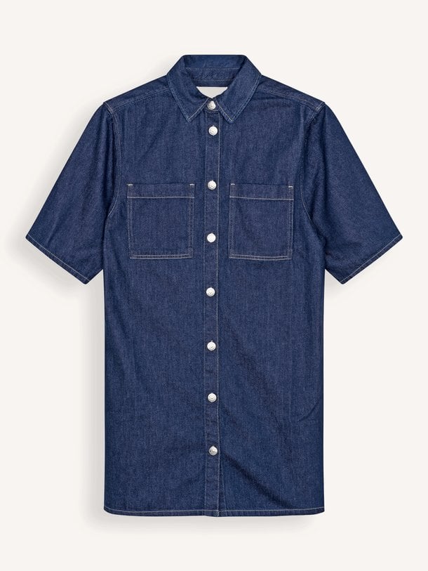 Ontdek de Satilly denim jurk van Samsoe Samsoe in de kleur Donkerblauw bij Orangebag. Op werkdagen voor 21:45 besteld, morgen in huis.